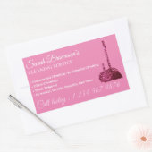 Sticker Rectangulaire Service Janitorial de nettoyage de glam Glitz rose (Enveloppe)