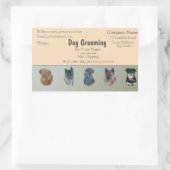 Sticker Rectangulaire services de soins pour animaux de compagnie et toi (Sac)