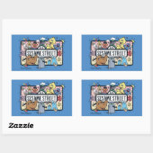 Sticker Rectangulaire Sésame Sésame | Sesame Pals signe de Doodle (Feuille)