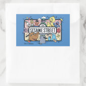 Sticker Rectangulaire Sésame Sésame | Sesame Pals signe de Doodle (Sac)