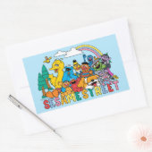 Sticker Rectangulaire Sesame Street | Rainbow Wave (Enveloppe)