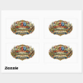 STICKER RECTANGULAIRE SESTERCENTENAIRE (Feuille)