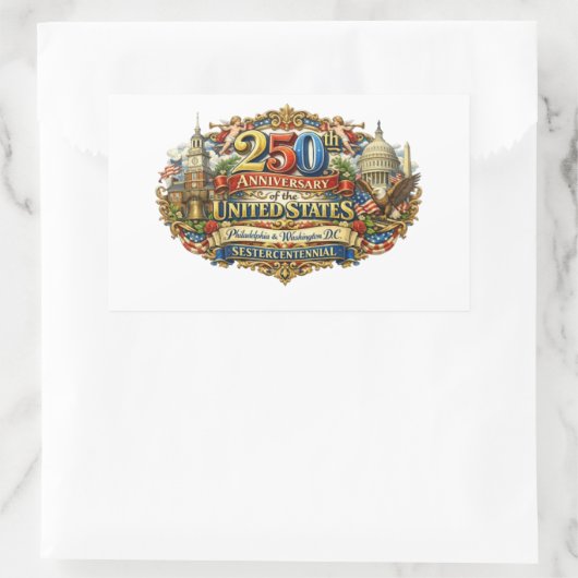 STICKER RECTANGULAIRE SESTERCENTENNIAL (Sac)