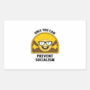 Sticker Rectangulaire Seul vous pouvez empêcher le socialisme Retro vint