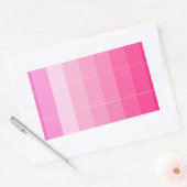 Sticker Rectangulaire Seule couleur rose chaud Ombre (Enveloppe)