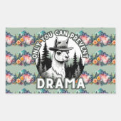 Sticker Rectangulaire Seule la Forêt Lama Drame peut être évitée (Devant)