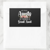 Sticker Rectangulaire Seules Les Meilleures Tantes Sont Promues À Grande (Sac)