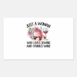 Sticker Rectangulaire Sewing | Just A Woman Who Loves Sewing