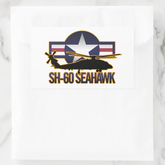Sticker Rectangulaire SH-60 Seahawk (Sac)