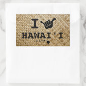 Sticker Rectangulaire Shaka pour Hawaii (Sac)