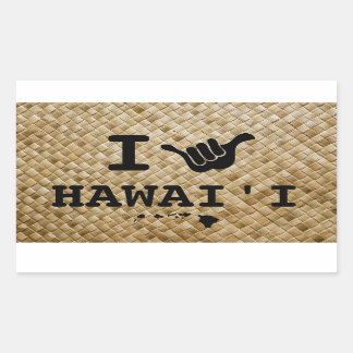 Sticker Rectangulaire Shaka pour Hawaii
