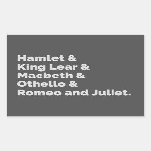 Sticker Rectangulaire Shakespeare