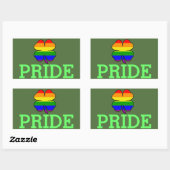Sticker Rectangulaire Shamrock du drapeau arc-en-ciel gay pride (Feuille)