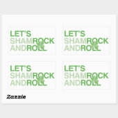 Sticker Rectangulaire Shamrock et marche (Feuille)