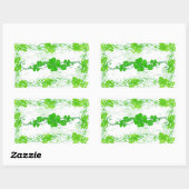 Sticker Rectangulaire Shamrock Green Lucky (Feuille)