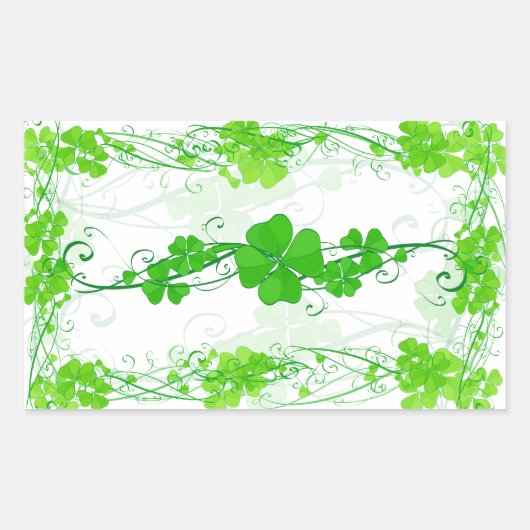 Sticker Rectangulaire Shamrock Green Lucky (Devant)