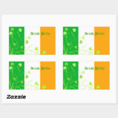 Sticker Rectangulaire Shamrock irlandais (Feuille)