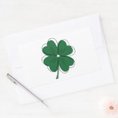 Sticker Rectangulaire Shamrock irlandais et Saint Patrick's Day (Enveloppe)