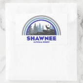 Sticker Rectangulaire Shawnee National Forest Rainbow Deer (Sac)