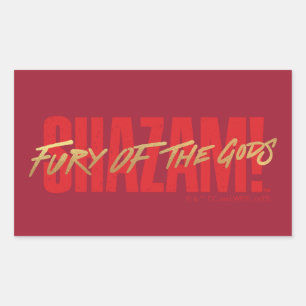 Sticker Rectangulaire SHAZAM ! Furie des dieux Logo Golden Marker