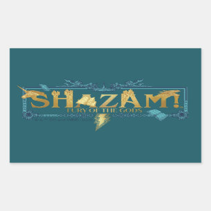 Sticker Rectangulaire SHAZAM ! Furie des dieux   Logo mythique