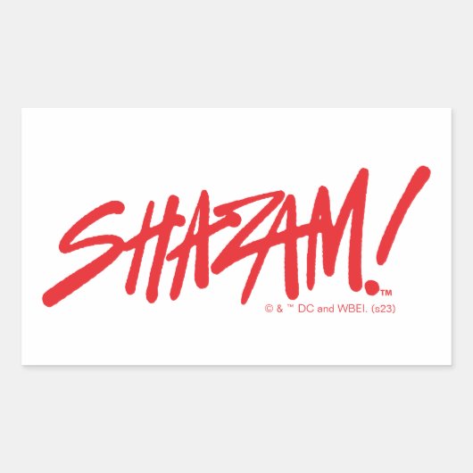 Sticker Rectangulaire SHAZAM ! Furie des dieux | Logo Red Marker (Devant)