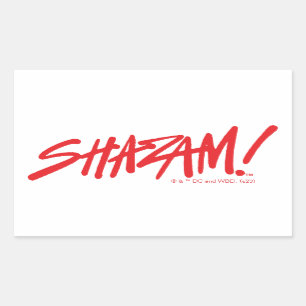 Sticker Rectangulaire SHAZAM ! Furie des dieux Logo Red Marker