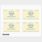 Sticker Rectangulaire She Found Her Butter Half Bridal Shower Label (Feuille)
