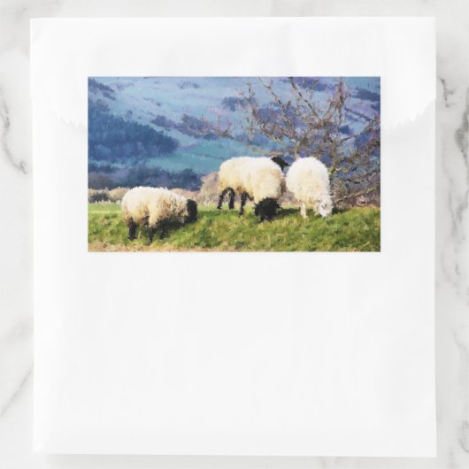STICKER RECTANGULAIRE SHEEP (Sac)