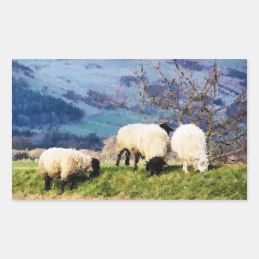 STICKER RECTANGULAIRE SHEEP (Devant)