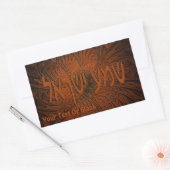 Sticker Rectangulaire Shema en bois sculpté Yisrael (Enveloppe)