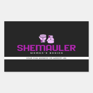 Sticker Rectangulaire Shemauler Femen Boxe Gants De Boxe Rose