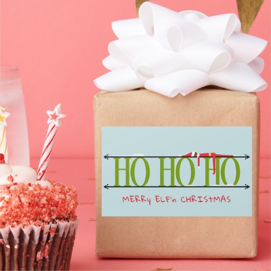 Sticker Rectangulaire Shenanigans Elf Vert & Bleu (Fête)