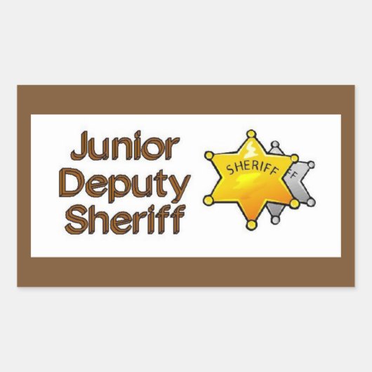 Sticker Rectangulaire Sheriff adjoint junior (Devant)