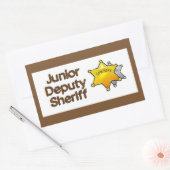 Sticker Rectangulaire Sheriff adjoint junior (Enveloppe)