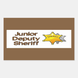 Sticker Rectangulaire Sheriff adjoint junior