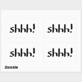 Sticker Rectangulaire Shhh (Feuille)