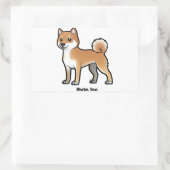 Sticker Rectangulaire shiba inu (Sac)