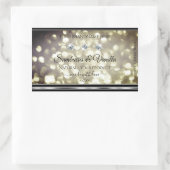 Sticker Rectangulaire Shimmery Platinum Parties scintillant Produit Étiq (Sac)