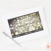 Sticker Rectangulaire Shimmery Platinum Parties scintillant Produit Étiq (Enveloppe)