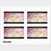 Sticker Rectangulaire Shimmery Purple Gold Parties scintillant Sparkle É (Feuille)