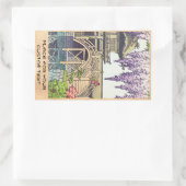 Sticker Rectangulaire Shinto et son architecture, Kameido Bridge Kawase (Sac)