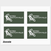Sticker Rectangulaire Shred Bentonville VTT Arkansas (Feuille)