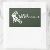 Sticker Rectangulaire Shred Bentonville VTT Arkansas (Sac)