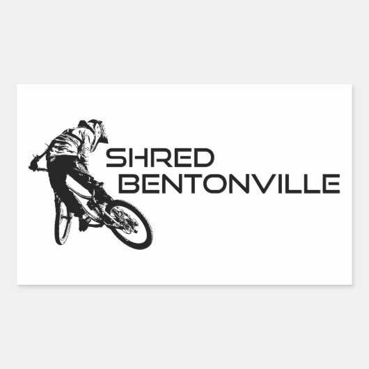 Sticker Rectangulaire Shred Bentonville VTT Arkansas (Devant)