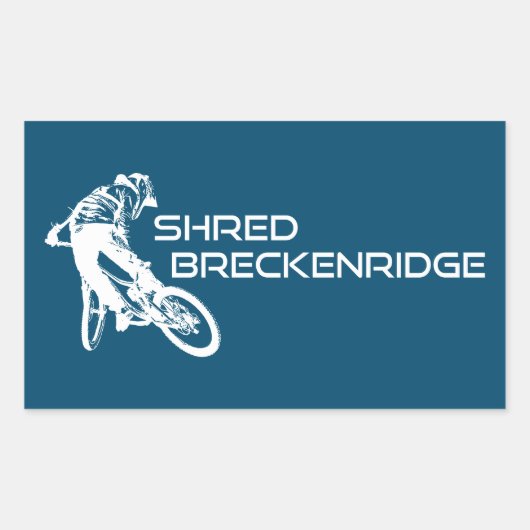 Sticker Rectangulaire Shred Breckenridge Colorado VTT (Devant)