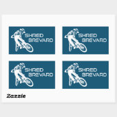 Sticker Rectangulaire Shred Brevard North Carolina Mountain Biking (Feuille)