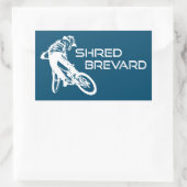 Sticker Rectangulaire Shred Brevard North Carolina Mountain Biking (Sac)