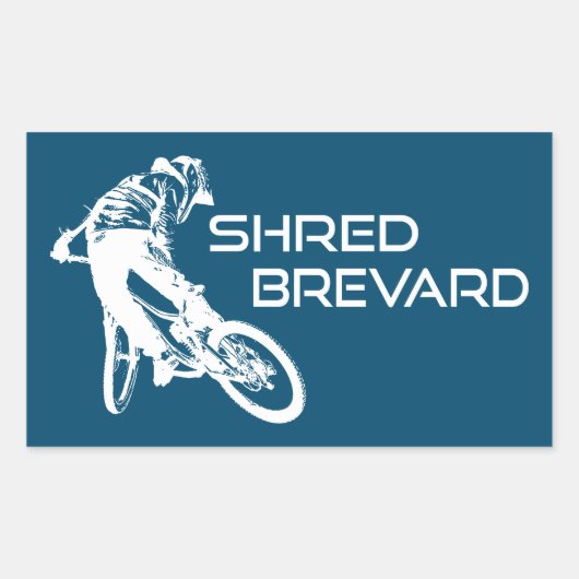 Sticker Rectangulaire Shred Brevard North Carolina Mountain Biking (Devant)
