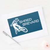 Sticker Rectangulaire Shred Brevard North Carolina Mountain Biking (Enveloppe)